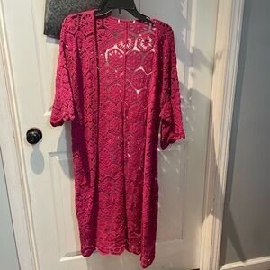 Do Everything In Love Anthropologie Crochet Cardigan One Size